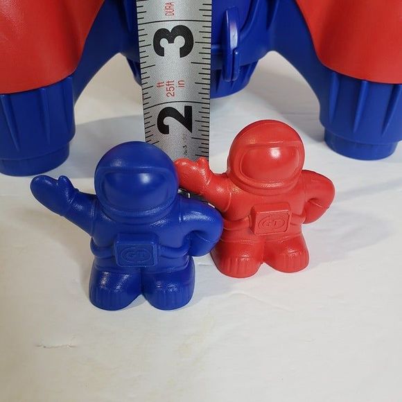 Green Toys Red and Blue Space Rocket Ship Toy with Astronauts Figures Toddler - Picture 9 of 10